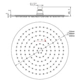 Bella Vista Round Shower Head 300mm - Black